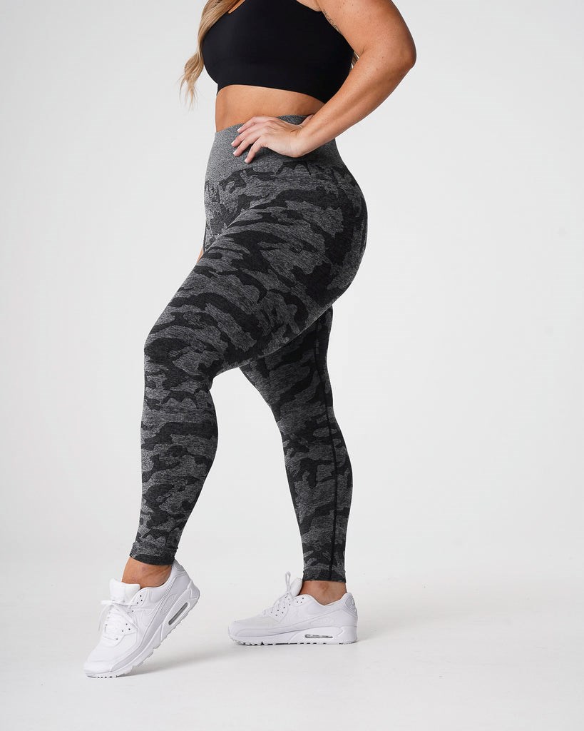 NVGTN Camo Seamless Leggings Czarne | 13045-HSDI