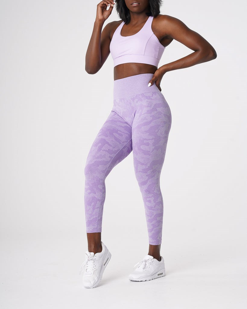 NVGTN Camo Seamless Leggings Lilac | 89204-KBFX