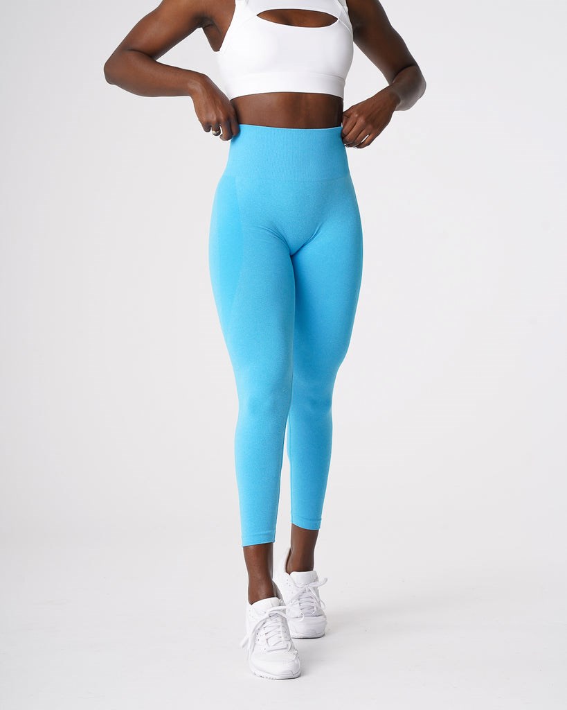 NVGTN Contour Seamless Leggings Aqua | 41069-VKOA