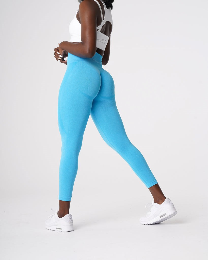 NVGTN Contour Seamless Leggings Aqua | 41069-VKOA