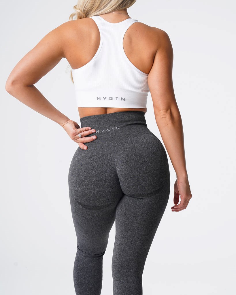 NVGTN Contour Seamless Leggings Czarne | 17045-VLQB