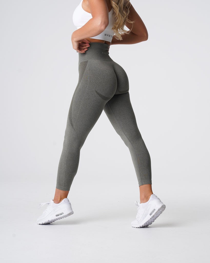 NVGTN Contour Seamless Leggings Khaki Zielone | 08396-WECN