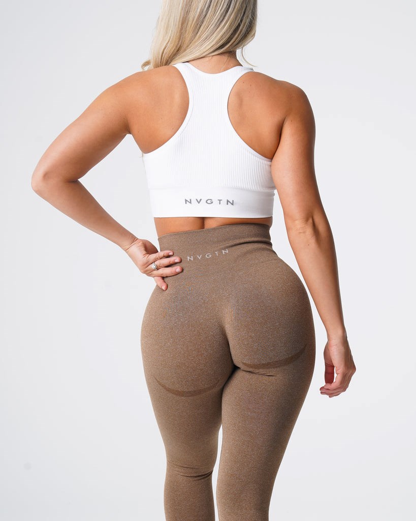 NVGTN Contour Seamless Leggings Mocha | 19742-GOCQ