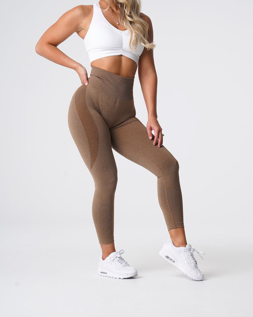 NVGTN Contour Seamless Leggings Mocha | 19742-GOCQ