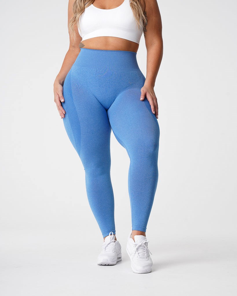 NVGTN Contour Seamless Leggings Niebieskie | 24865-MDTR