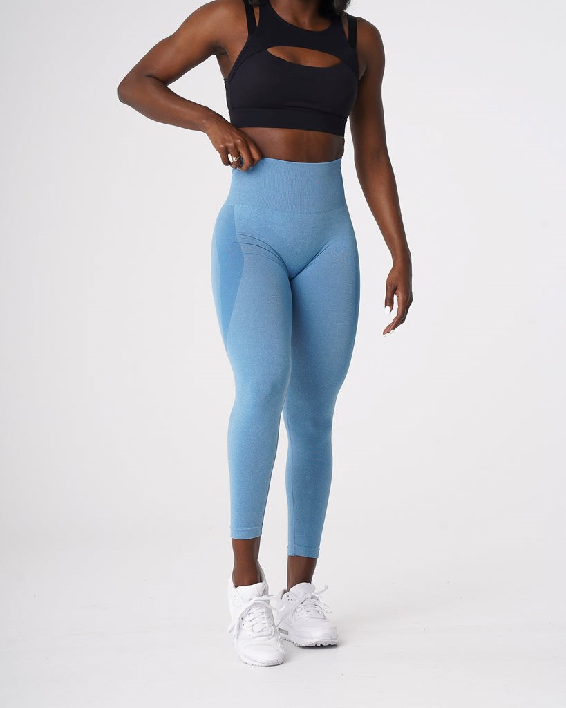 NVGTN Contour Seamless Leggings Niebieskie | 31206-UQXG