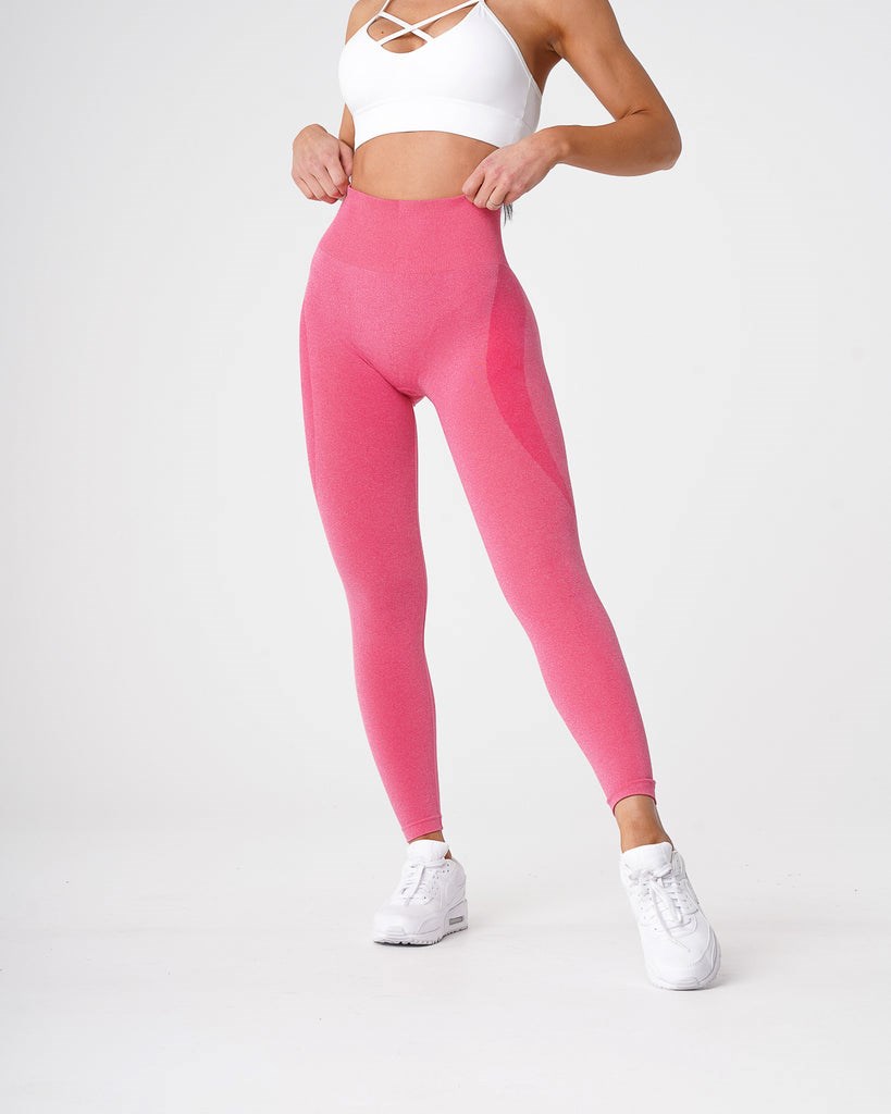 NVGTN Contour Seamless Leggings Różowe | 90823-BLNE