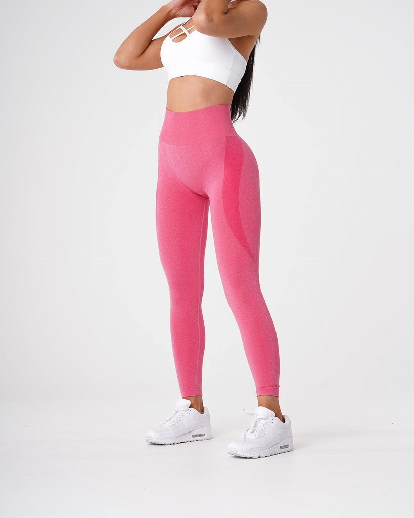 NVGTN Contour Seamless Leggings Różowe | 90823-BLNE