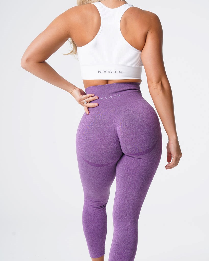 NVGTN Contour Seamless Leggings Violet | 65978-VDTI