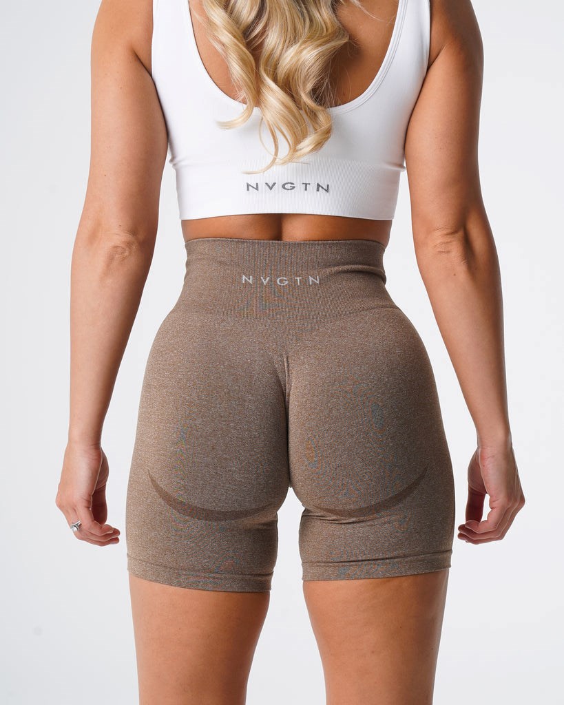 NVGTN Contour Seamless Shorts Mocha | 94132-MGKU