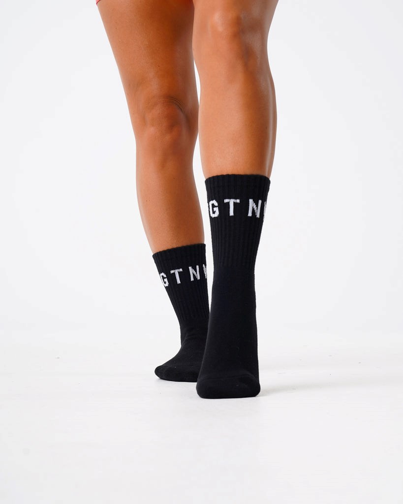 NVGTN Crew Socks Czarne | 20891-ZUXV