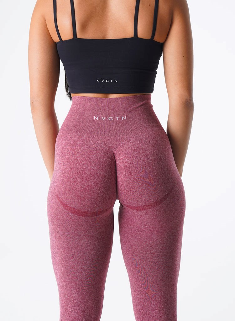 NVGTN Curve Seamless Leggings Bordowe | 36274-OHZQ