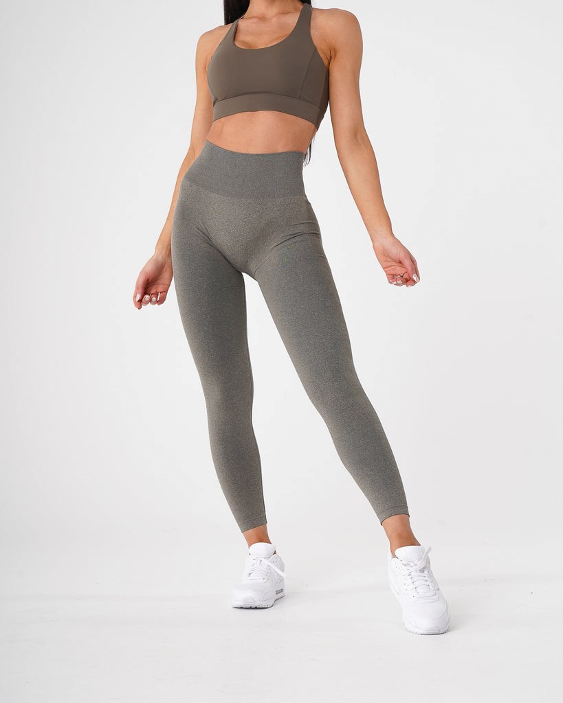 NVGTN Curve Seamless Leggings Khaki Zielone | 41573-OPYX