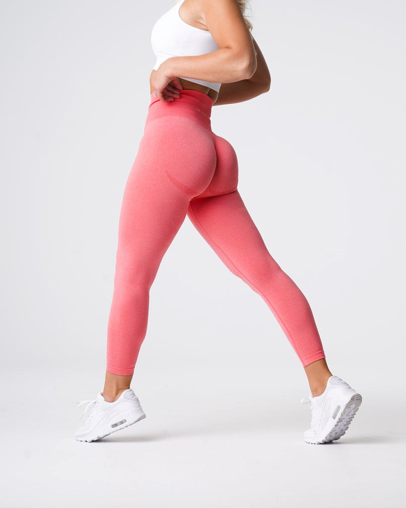 NVGTN Curve Seamless Leggings Koralowe | 28791-YLGE