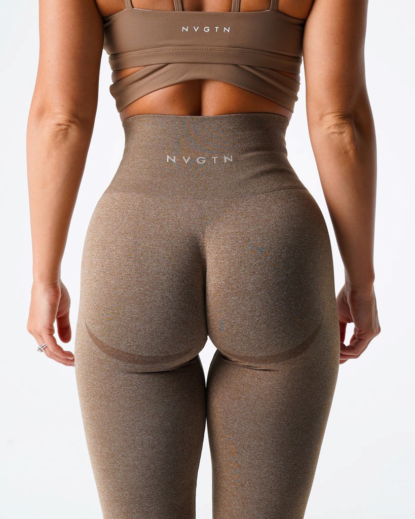 NVGTN Curve Seamless Leggings Mocha | 01547-IAMK