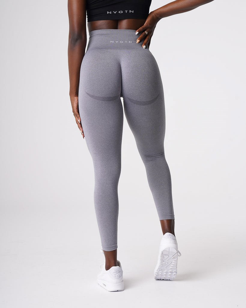 NVGTN Curve Seamless Leggings Szare | 52391-LCMG