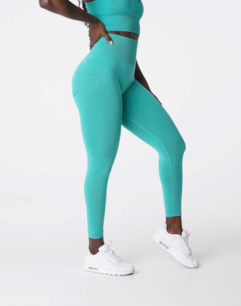 NVGTN Curve Seamless Leggings Turkusowe | 30517-TCOQ