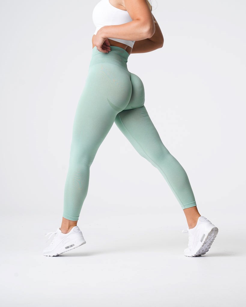 NVGTN Curve Seamless Leggings Zielone | 42587-OBAE