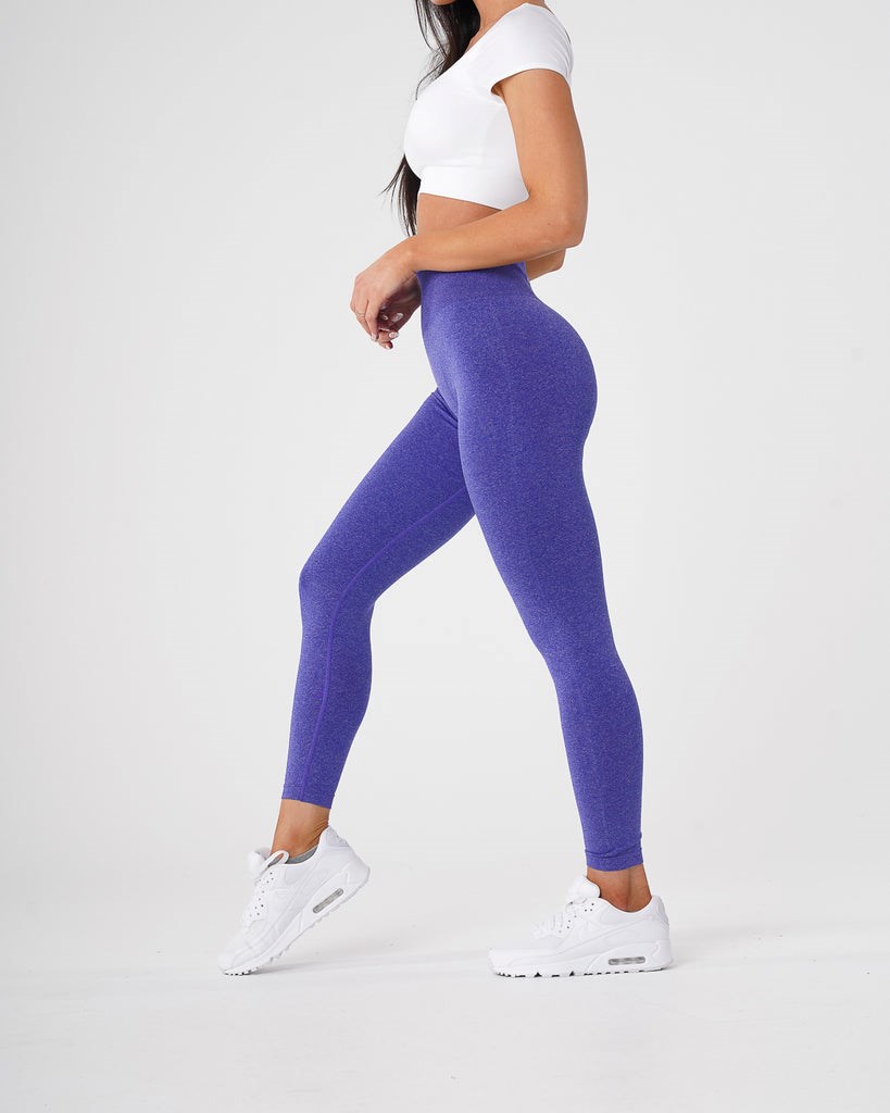 NVGTN Electric Blue NV Seamless Leggings Niebieskie | 51890-HWNO