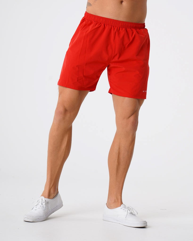 NVGTN Flex Shorts Czerwone | 73608-IPLQ