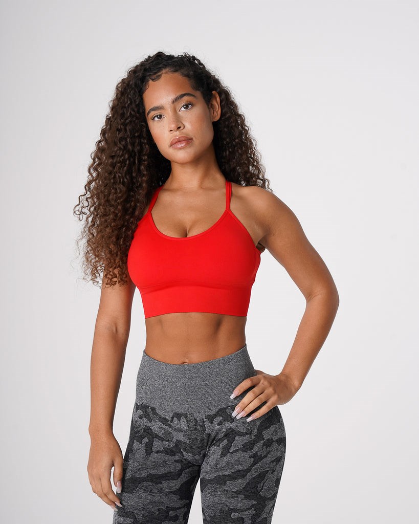 NVGTN Flourish Seamless Bra Scarlet | 08145-NMJZ