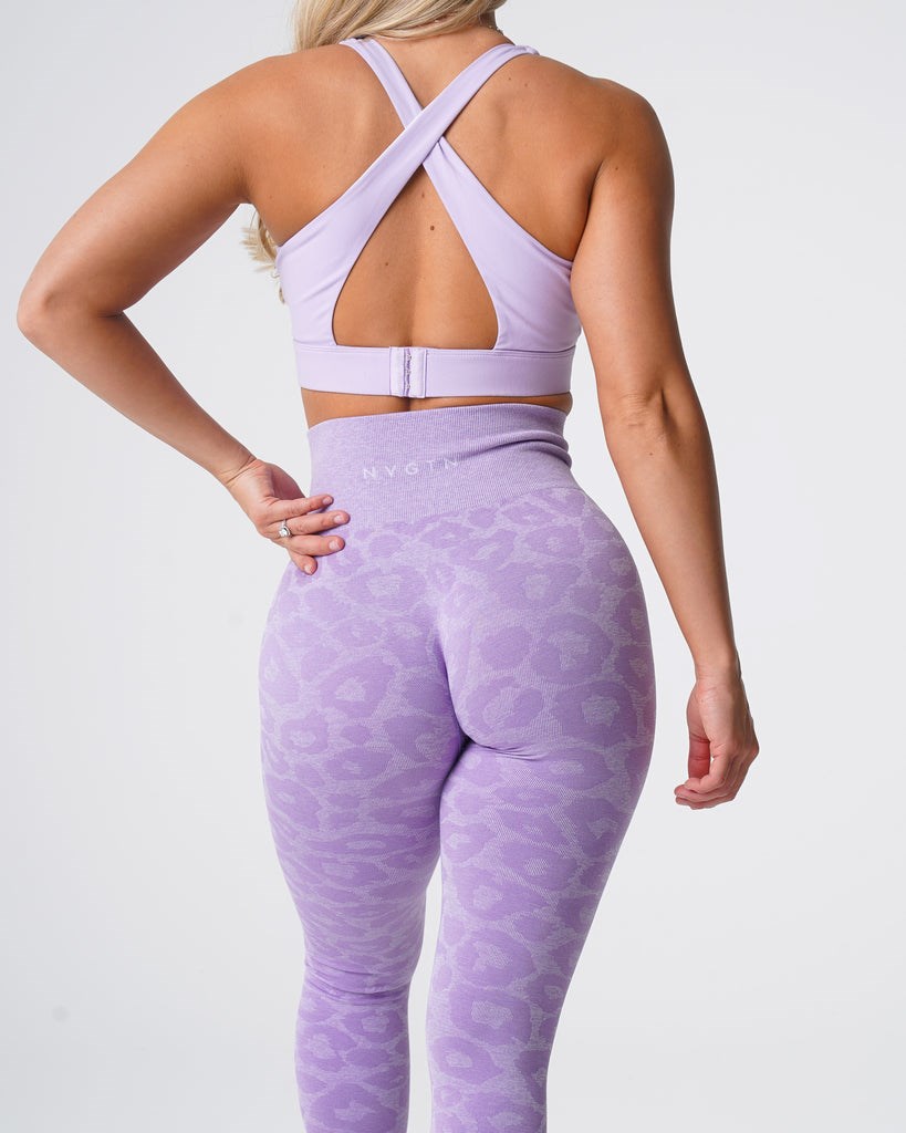 NVGTN Leopard Seamless Leggings Lilac | 68245-IFZU