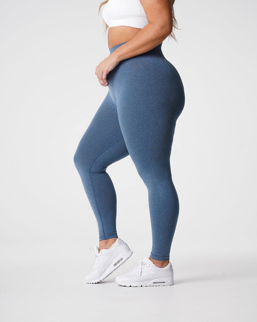 NVGTN NV Seamless Leggings Niebieskie | 26139-SBON