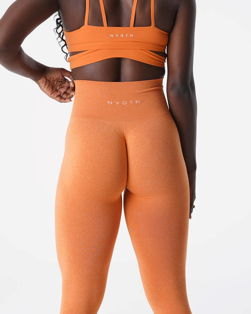 NVGTN NV Seamless Leggings Pomarańczowe | 37208-HLTA