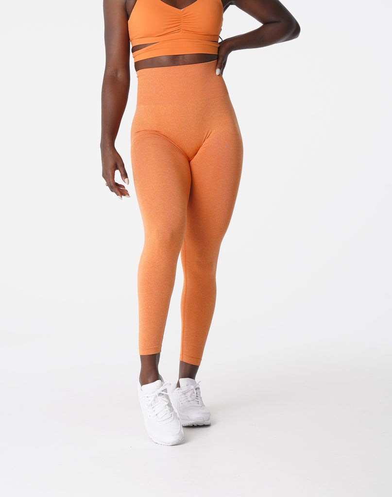 NVGTN NV Seamless Leggings Pomarańczowe | 37208-HLTA