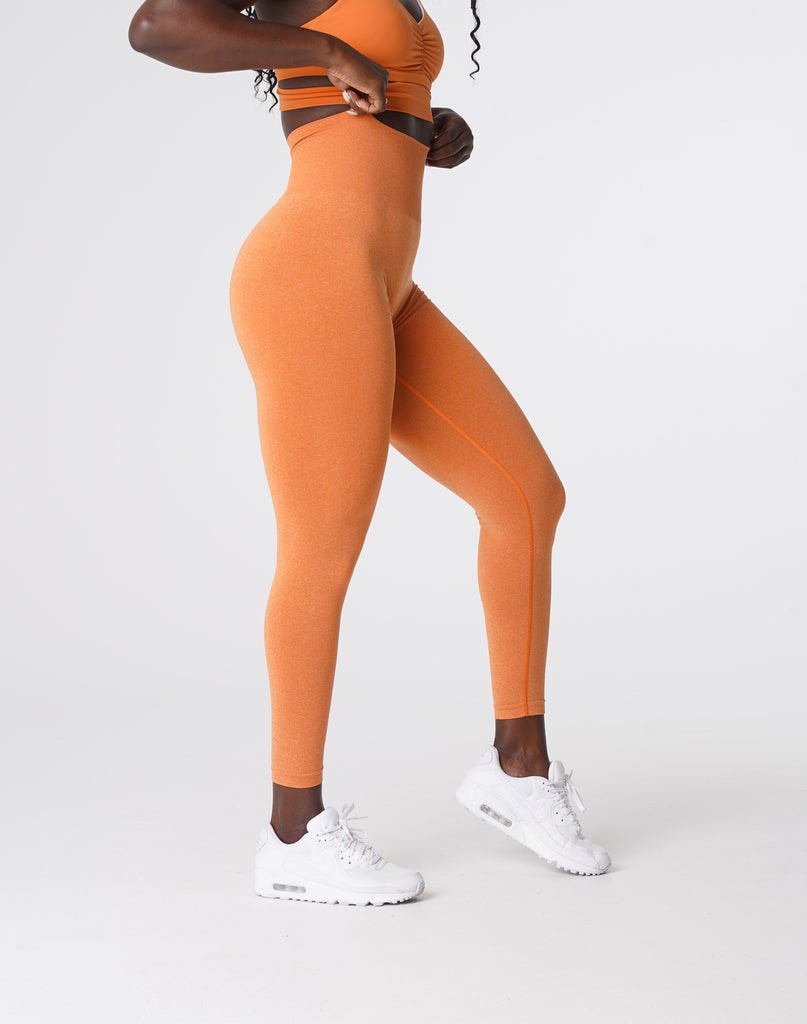 NVGTN NV Seamless Leggings Pomarańczowe | 37208-HLTA