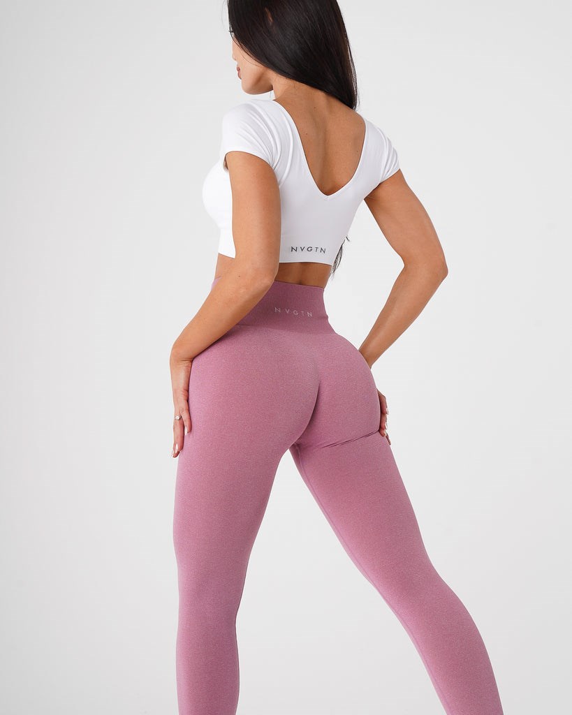 NVGTN NV Seamless Leggings Różowe | 40836-FYOA