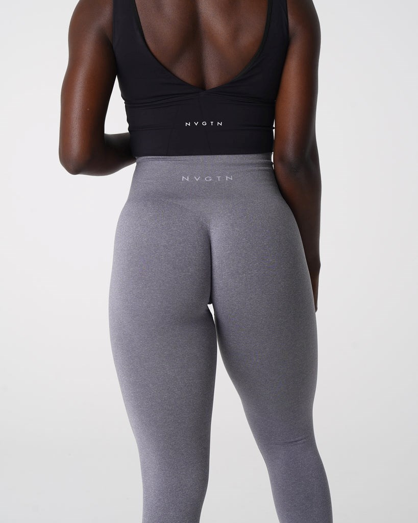 NVGTN NV Seamless Leggings Szare | 64910-ZDBQ