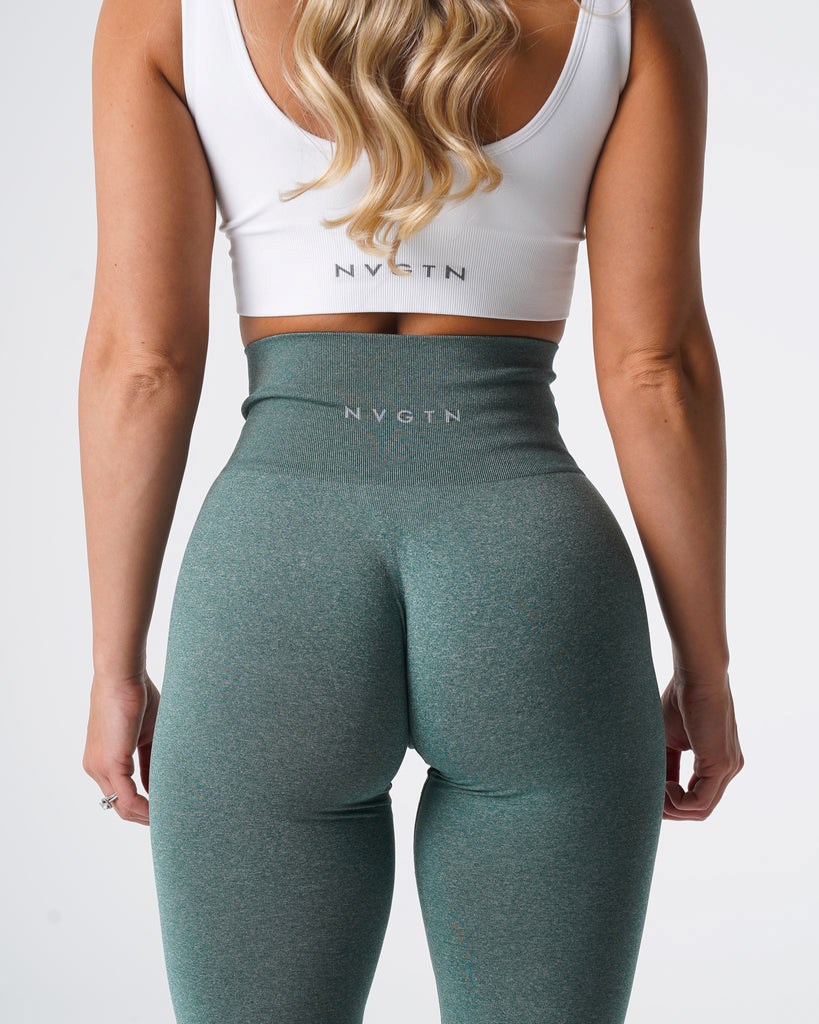 NVGTN NV Seamless Leggings Zielone | 28436-NSWP