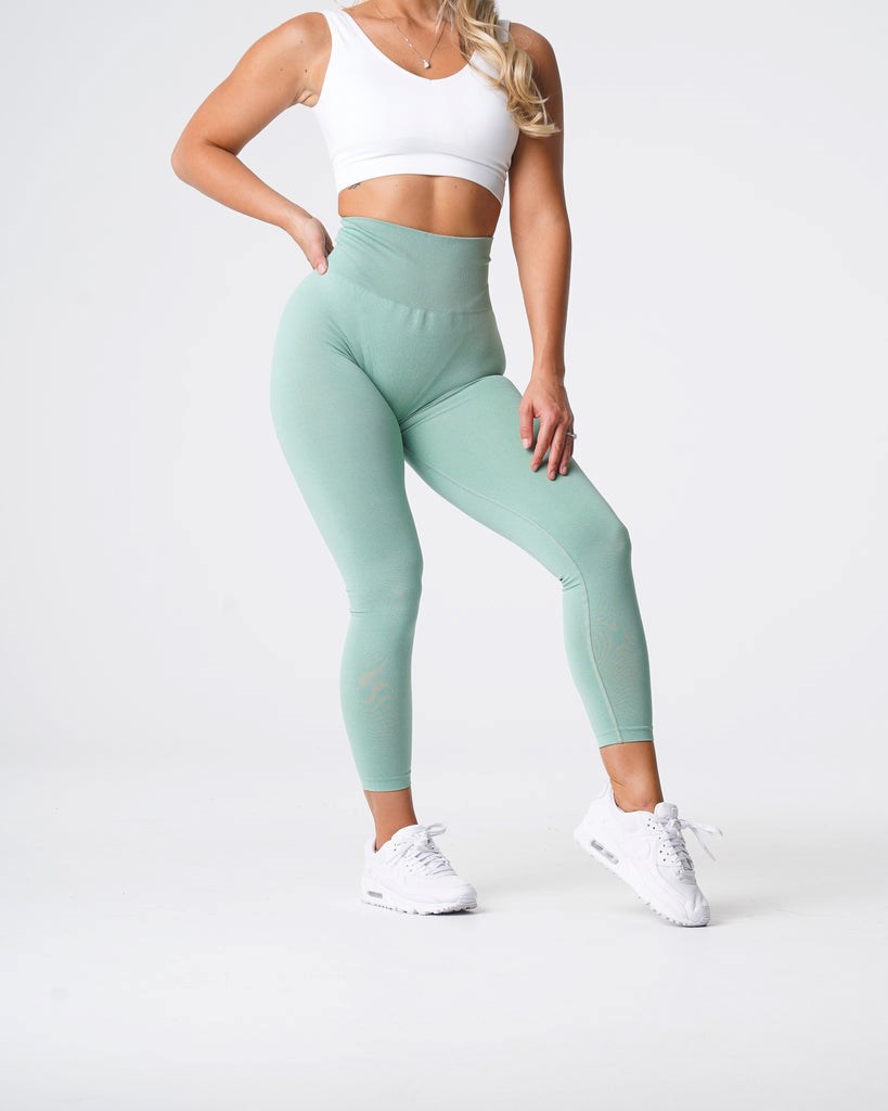 NVGTN NV Seamless Leggings Zielone | 42806-YRVH