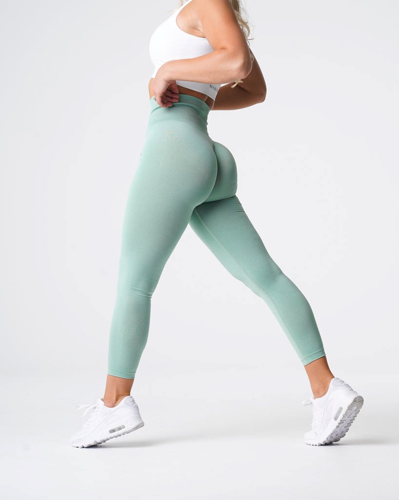 NVGTN NV Seamless Leggings Zielone | 42806-YRVH