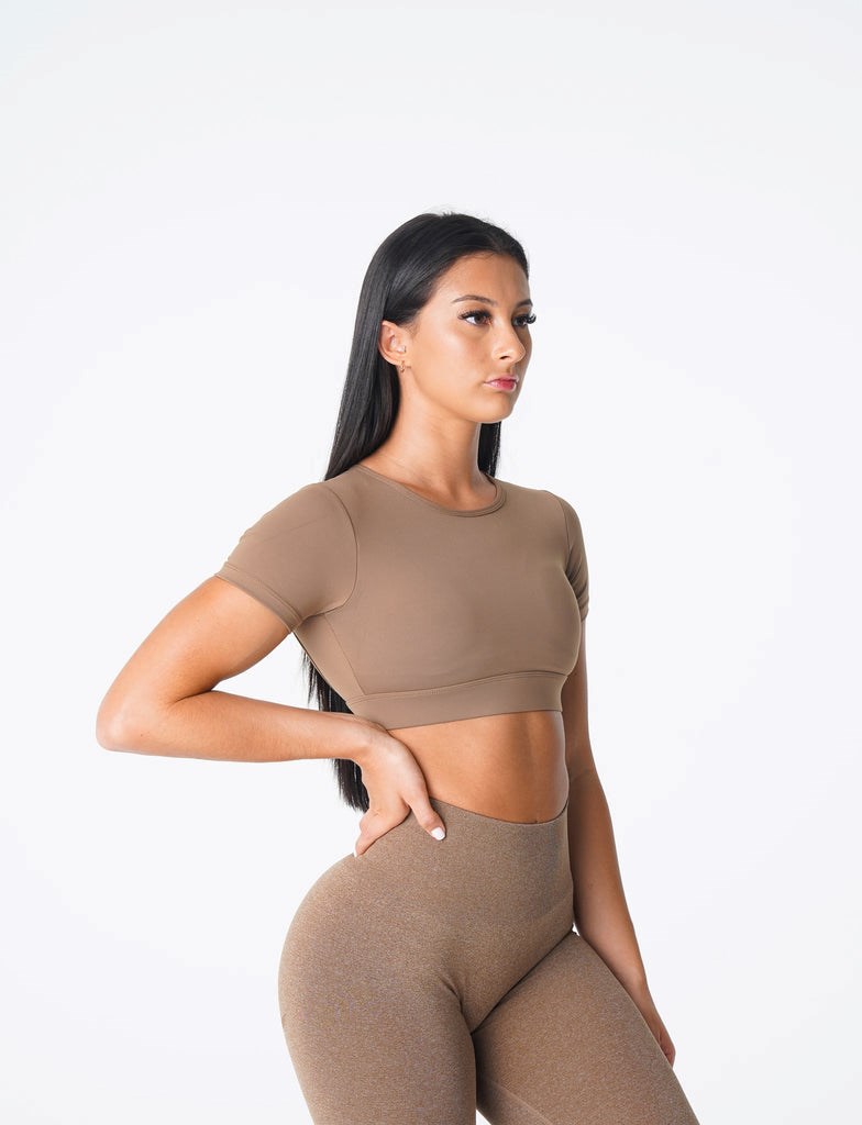 NVGTN Open Back Tee Mocha | 49230-CTKA