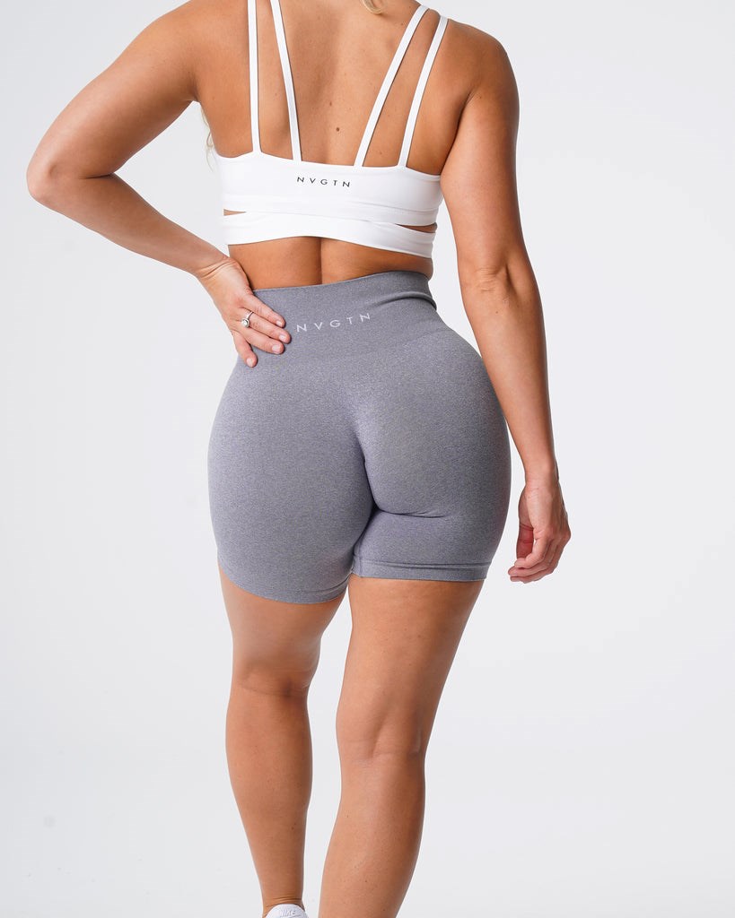 NVGTN Pro Seamless Shorts Szare | 76382-VZBQ