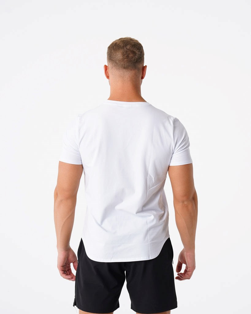 NVGTN Pulse Fitted Tee Białe | 32015-SLQI