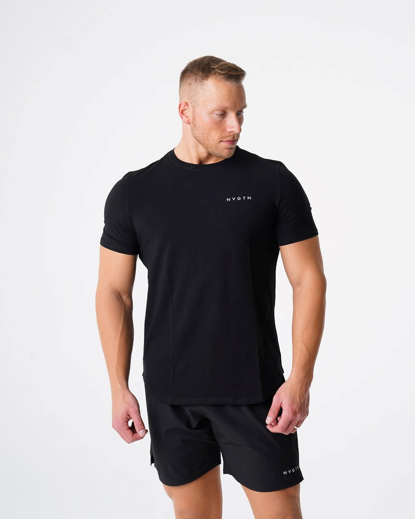 NVGTN Pulse Fitted Tee Czarne | 76943-THSB