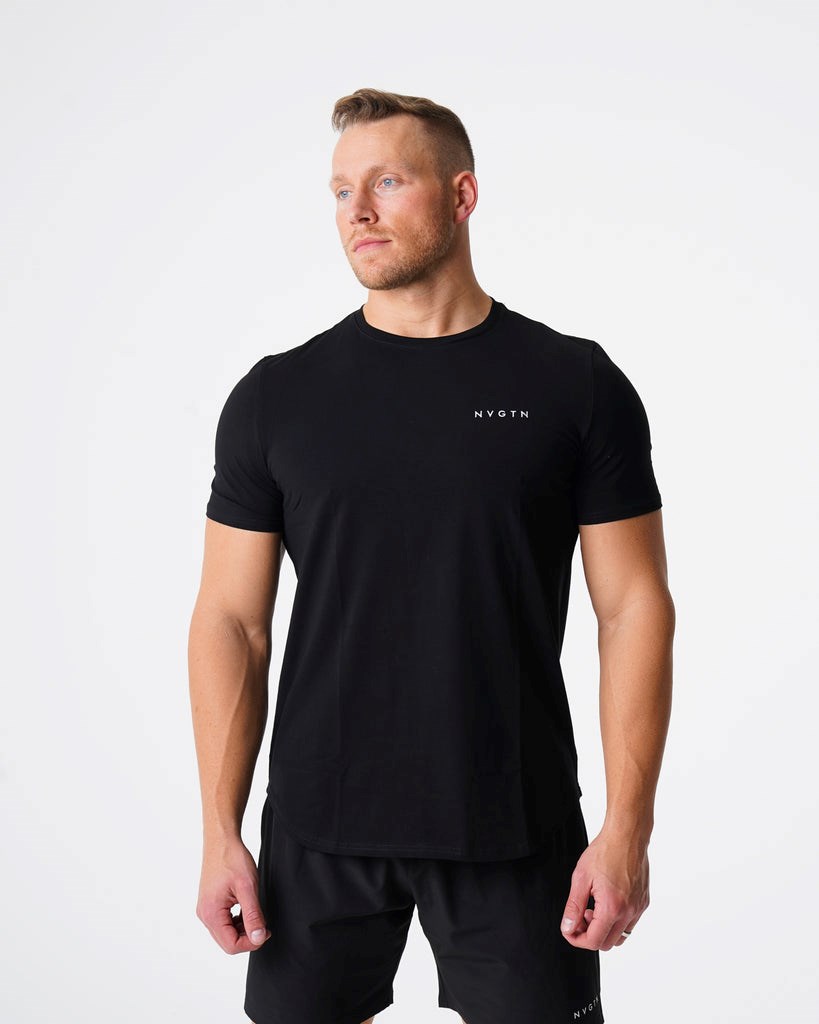 NVGTN Pulse Fitted Tee Czarne | 76943-THSB