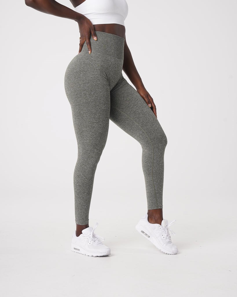 NVGTN Scrunch Seamless Leggings Khaki Zielone | 06597-CDOY