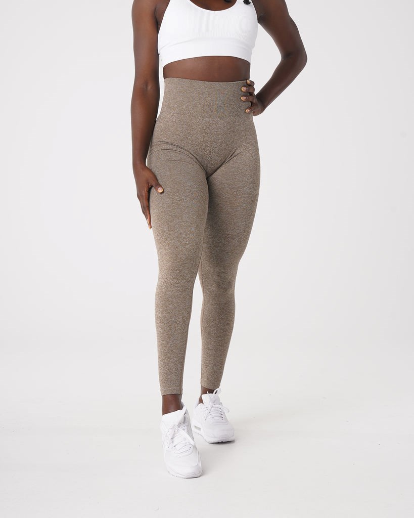 NVGTN Scrunch Seamless Leggings Mocha | 45193-TOZA