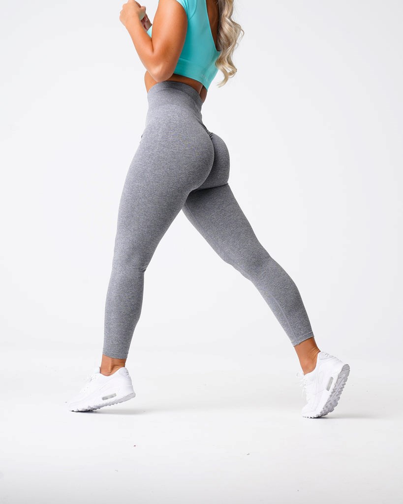 NVGTN Scrunch Seamless Leggings Szare | 82456-BKDL