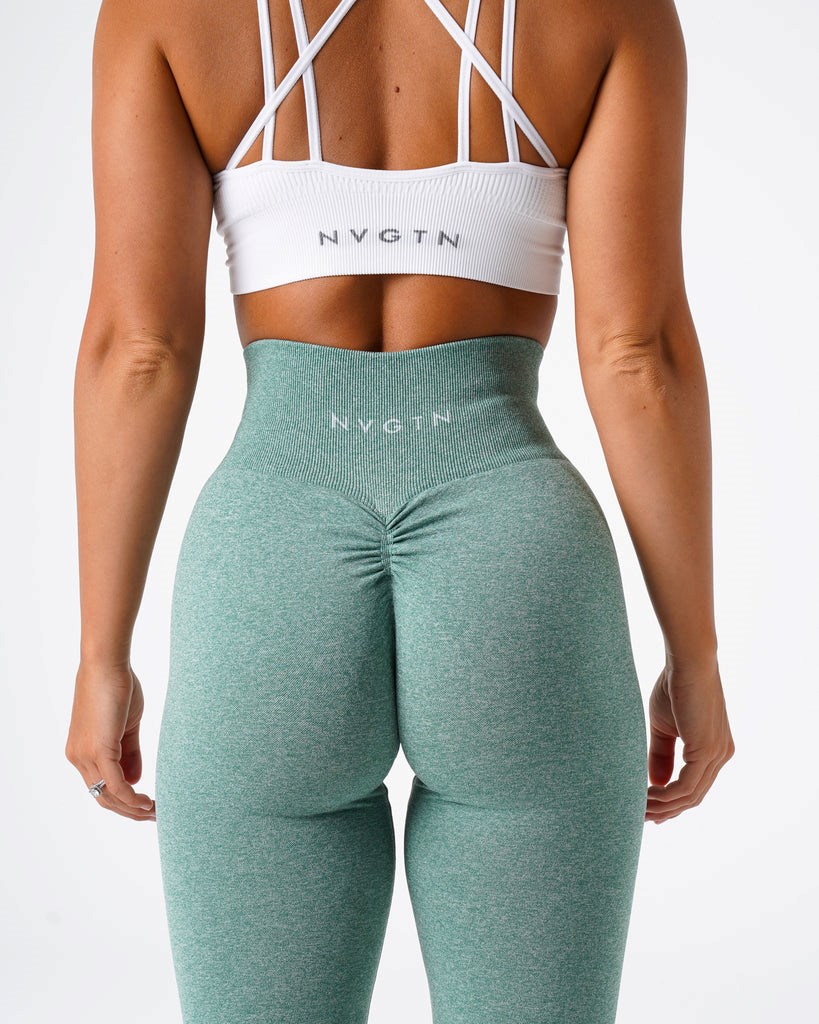 NVGTN Scrunch Seamless Leggings Zielone | 02547-OXYH