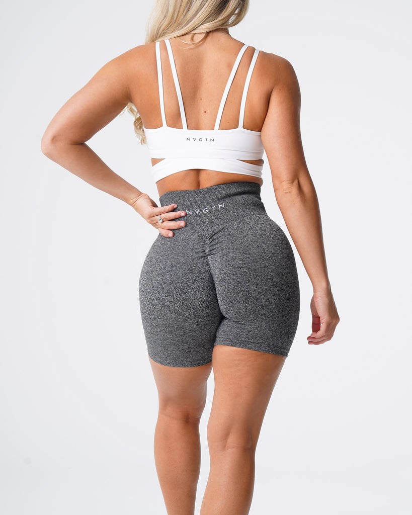 NVGTN Scrunch Seamless Shorts Czarne | 69781-SOJB