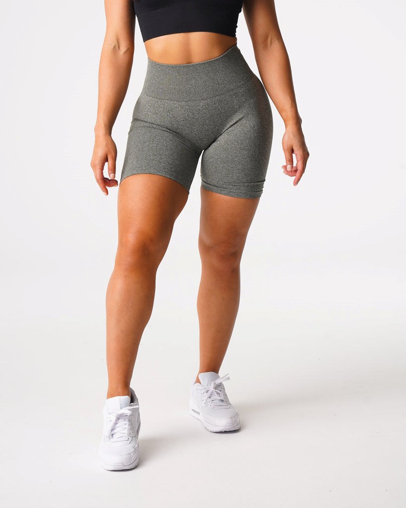 NVGTN Scrunch Seamless Shorts Khaki Zielone | 57649-TDRP