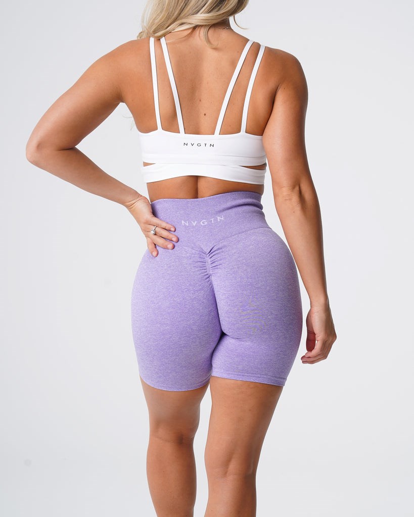 NVGTN Scrunch Seamless Shorts Lilac | 67941-NKDW