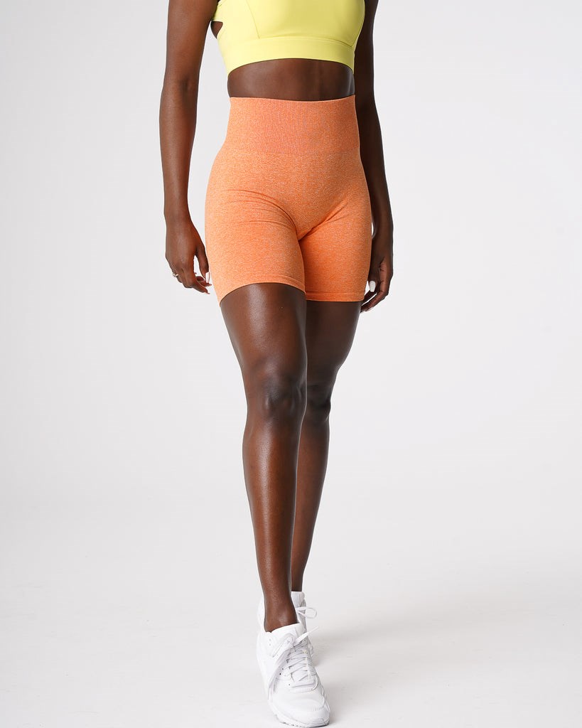 NVGTN Scrunch Seamless Shorts Pomarańczowe | 28317-RNDT