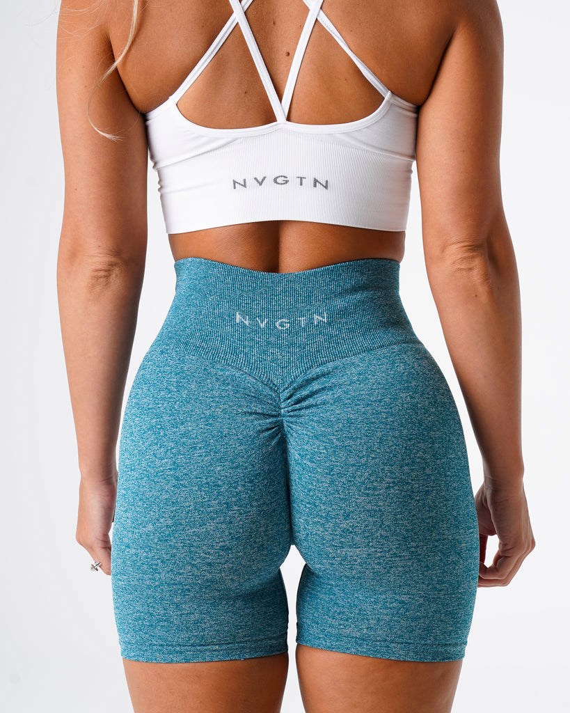 NVGTN Scrunch Seamless Shorts Teal | 94716-FVUG