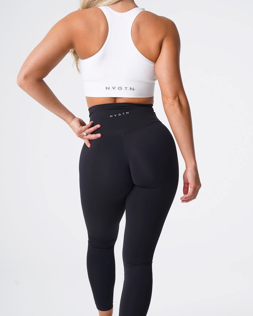 NVGTN Signature 2.0 Leggings Czarne | 51672-GMQI